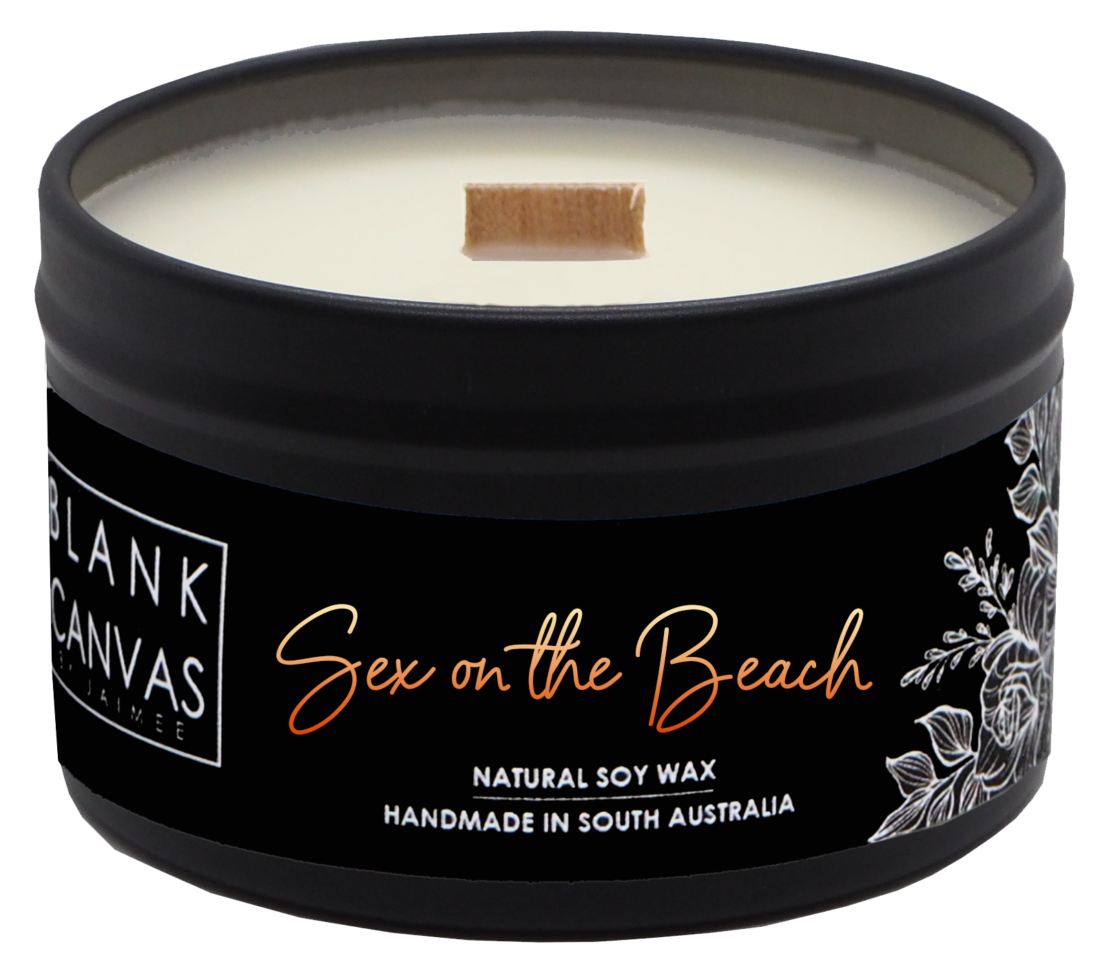 SOY TRAVEL TIN CANDLE - SEX ON THE BEACH – Blank Canvas by Jaimee